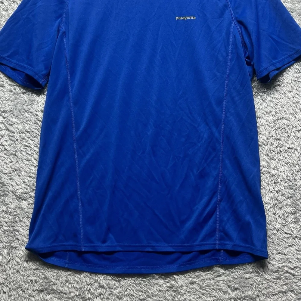 Patagonia Shirt Mens Large Blue Capiliene Cool Daily Shirt Performance Quick Dry